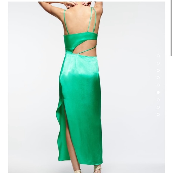 Zara Asymmetric satin effect dress - Picture 4 of 16